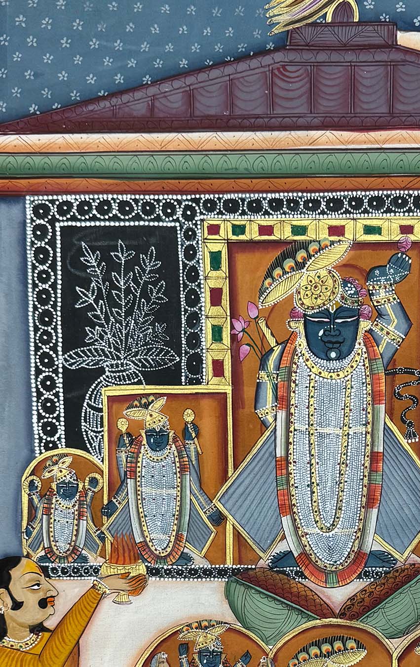 Annakut - Handmade Pichwai Painting (Unframed) - Image 3