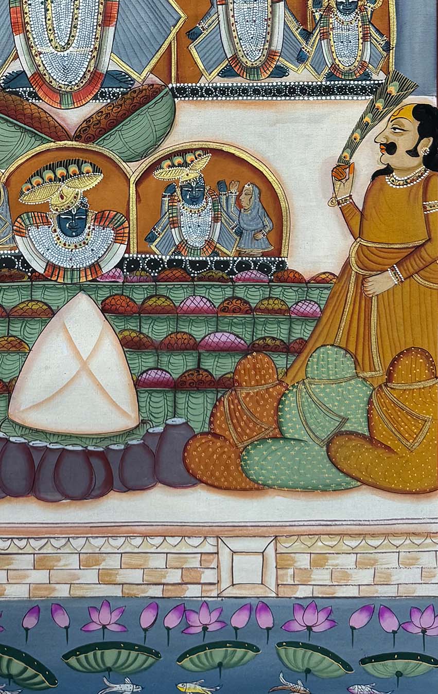 Annakut - Handmade Pichwai Painting (Unframed) - Image 6