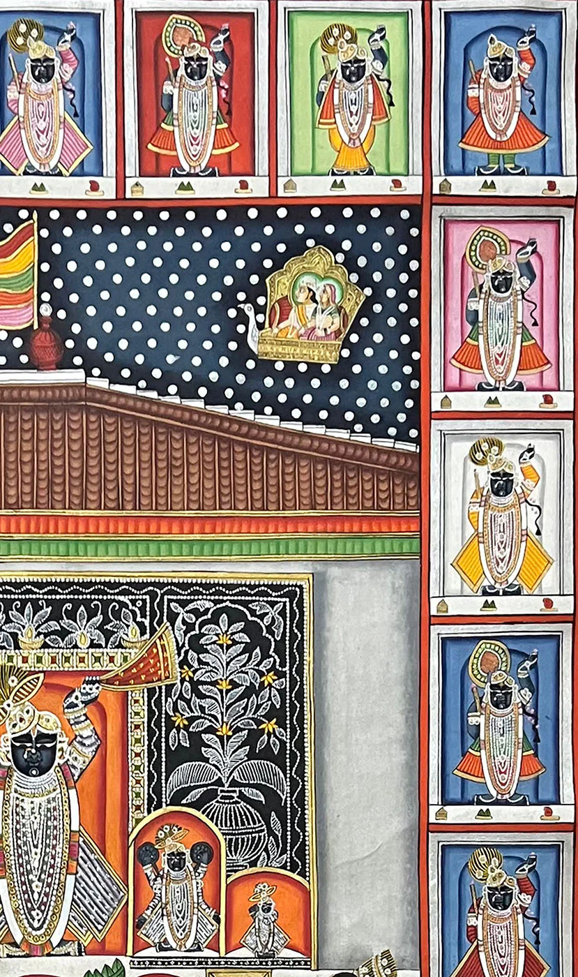 Annakut Utsav Pichwai Painting - Handmade (Unframed) - Image 4