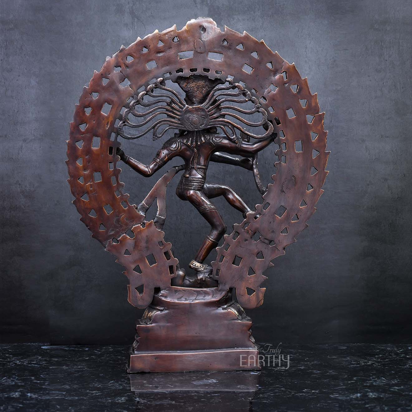 Brass Natraj Statue - Antique Finish - Image 5