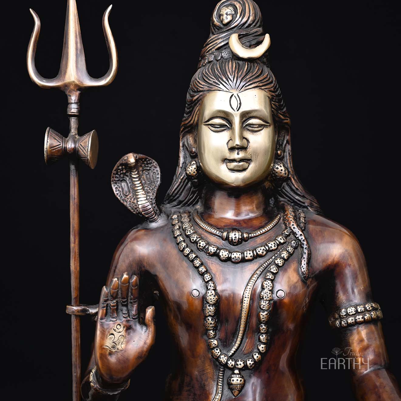 Brass Blessing Shiva Idol (57.1 cm) - Image 6