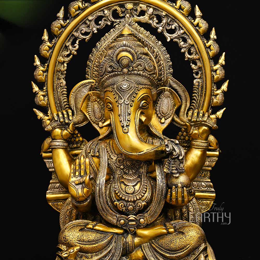 Brass Ganesha Dual Tone (53.5 cm) - Image 2