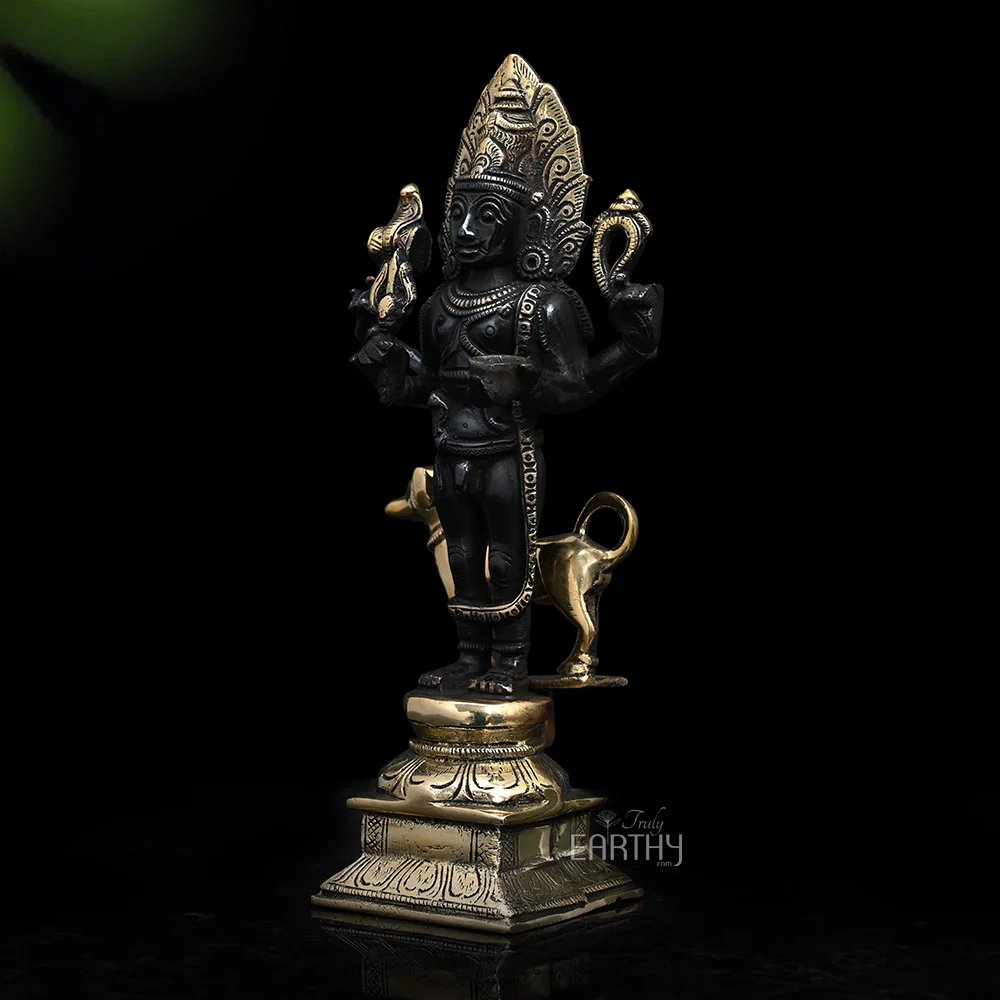 Brass Kaal Bhairava Statue - Image 4