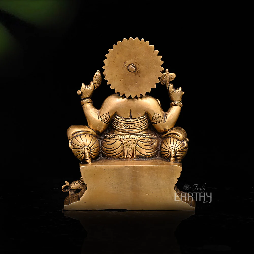 Brass Lord Ganesha (23.8 cm) - Image 5