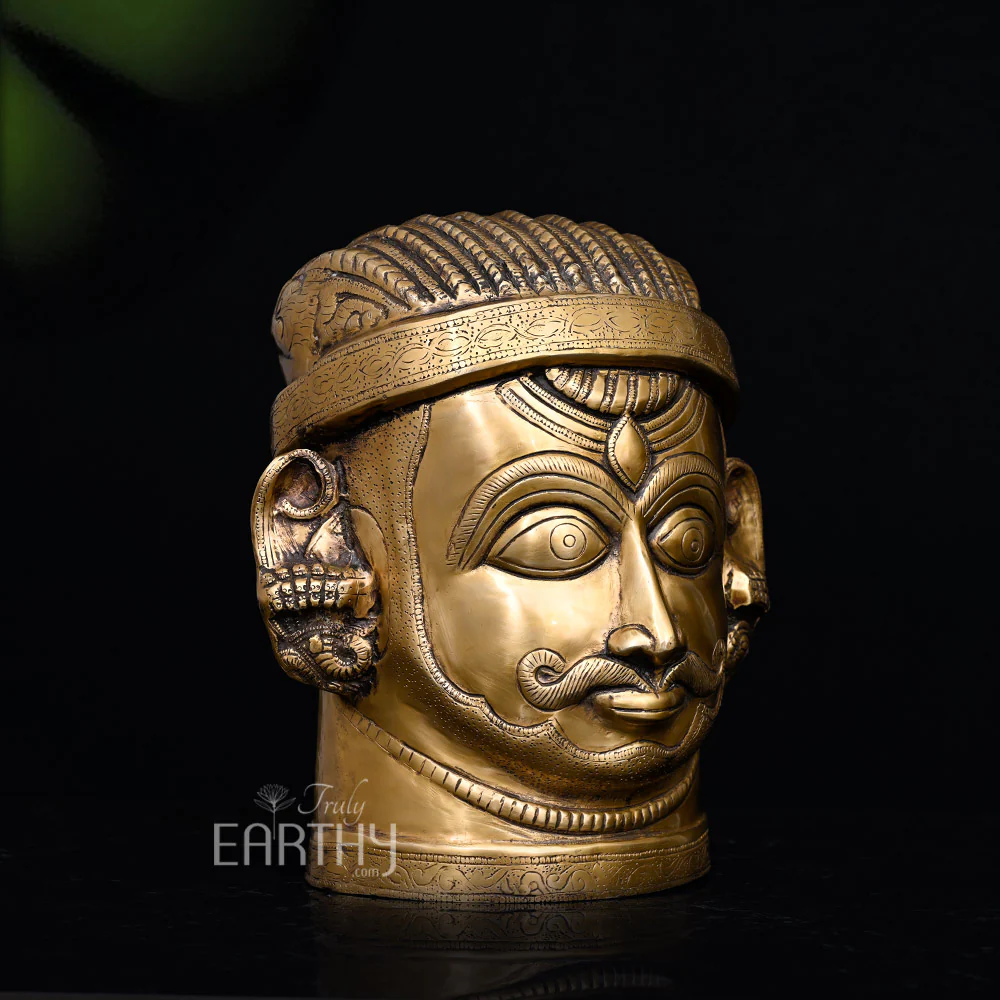 Brass Lord Shiva Face Mukhalingam - Image 3