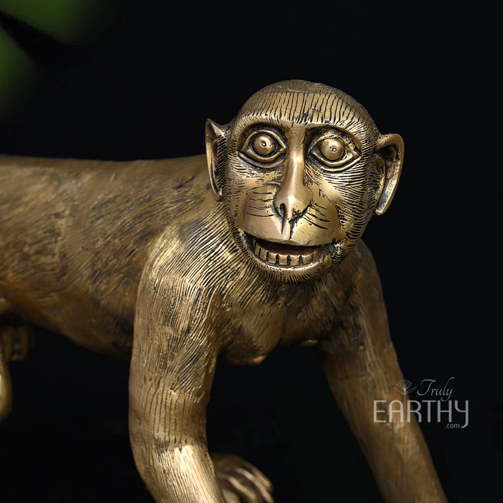 Brass Monkey Sculpture - Image 2