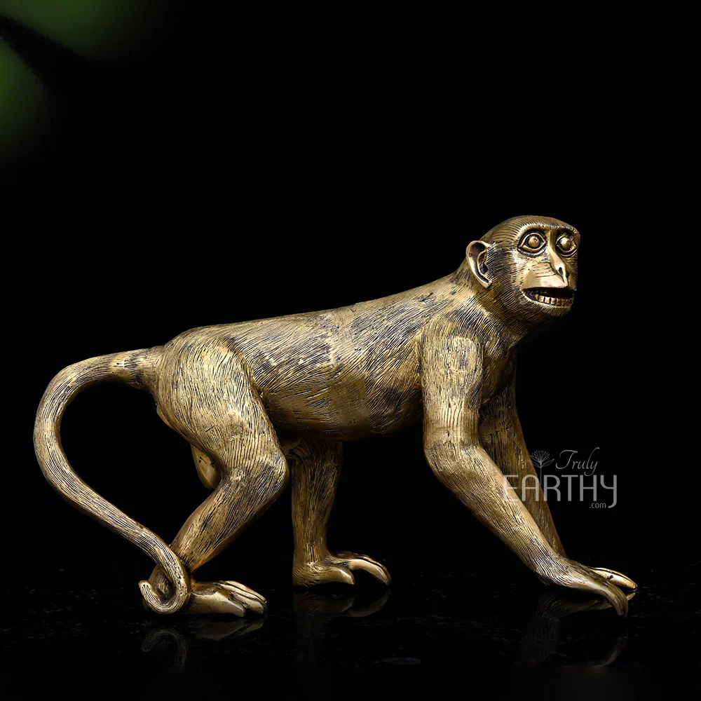 Brass Monkey Sculpture - Image 3