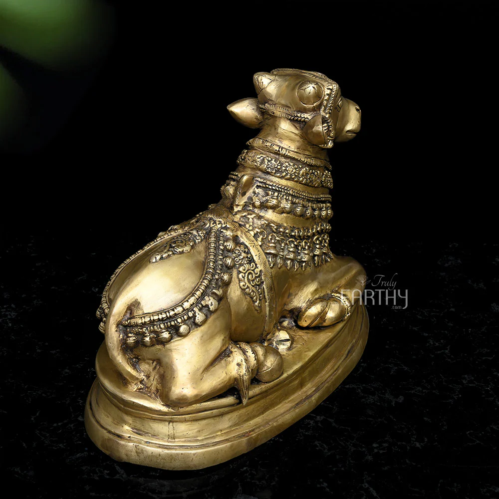 Brass Nandi Sculpture - Shiva's Escort - Image 5