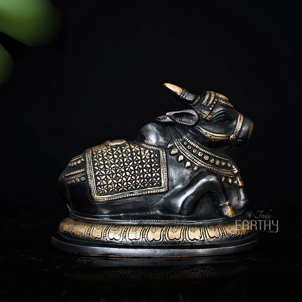Brass Nandi Statue - Image 4