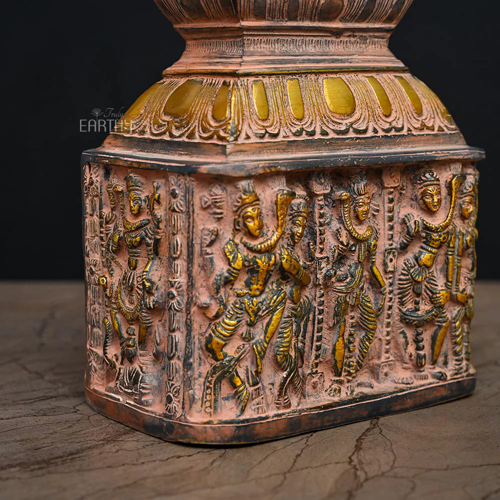 Brass Natraj Statue ( 11.3 Kg / Antique Finish) - Image 7