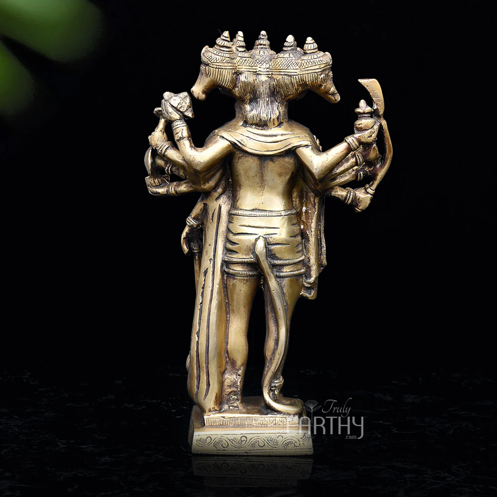 Brass Panchmukhi Hanuman Ji Statue - Image 5