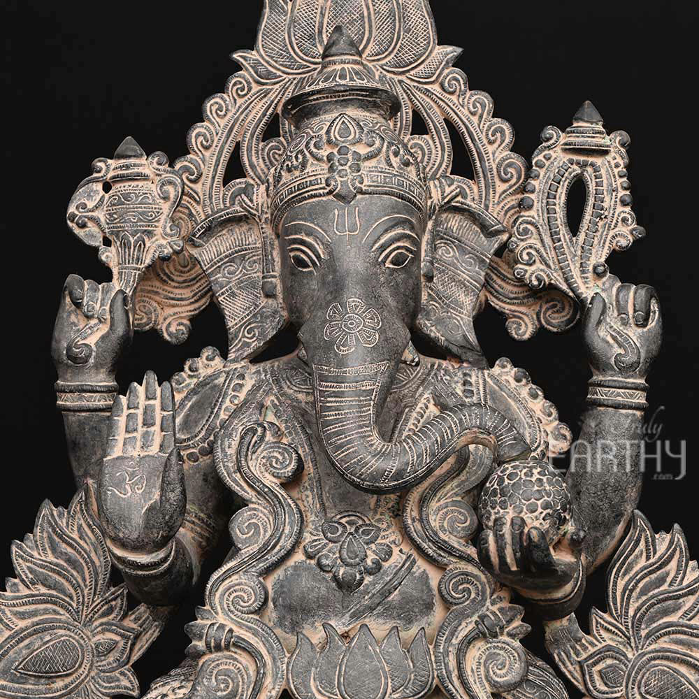 Brass Vintage Ganesha Statue - Image 2