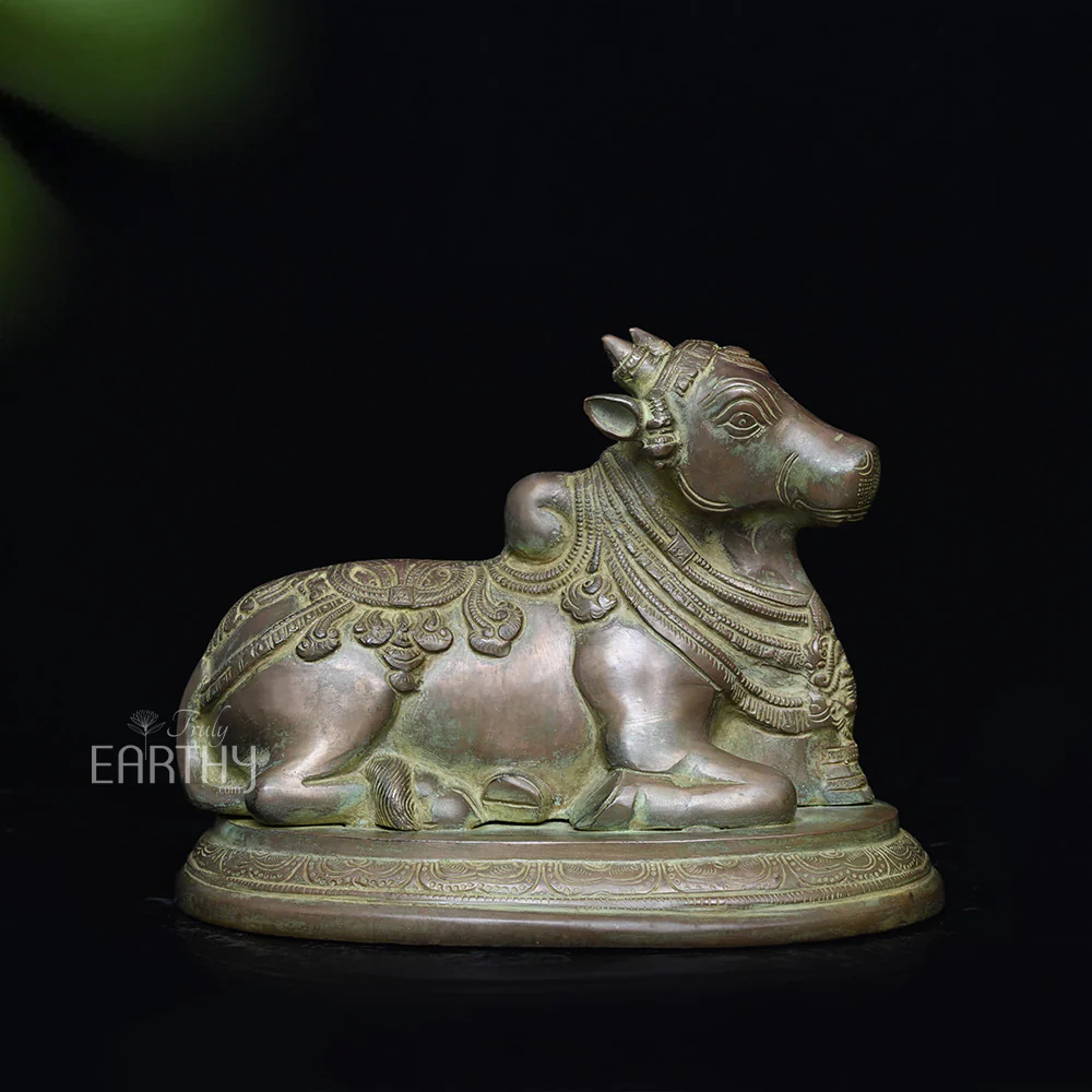Brass Vintage Nandi Idol - Image 2