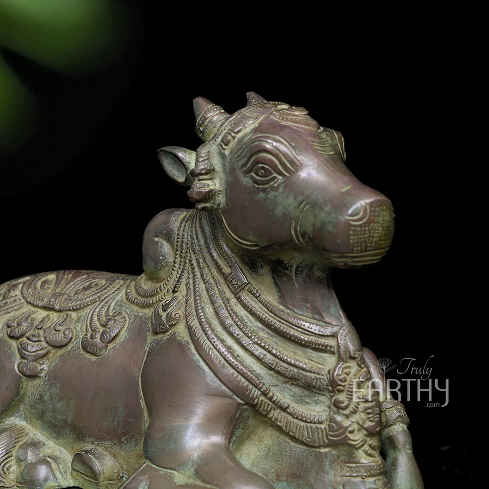 Brass Vintage Nandi Idol - Image 3