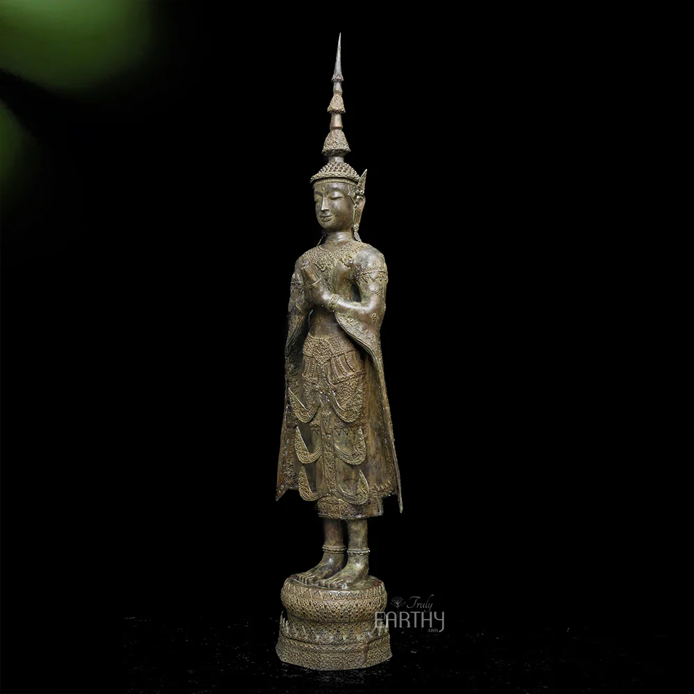 Bronze Buddha Sculpture (55 inches) - Image 5