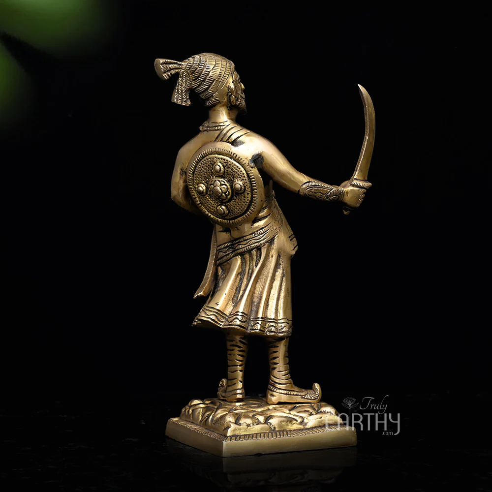 Chhatrapati Shivaji Maharaj - The Fearless Maratha Warrior | Brass Statue - Image 4
