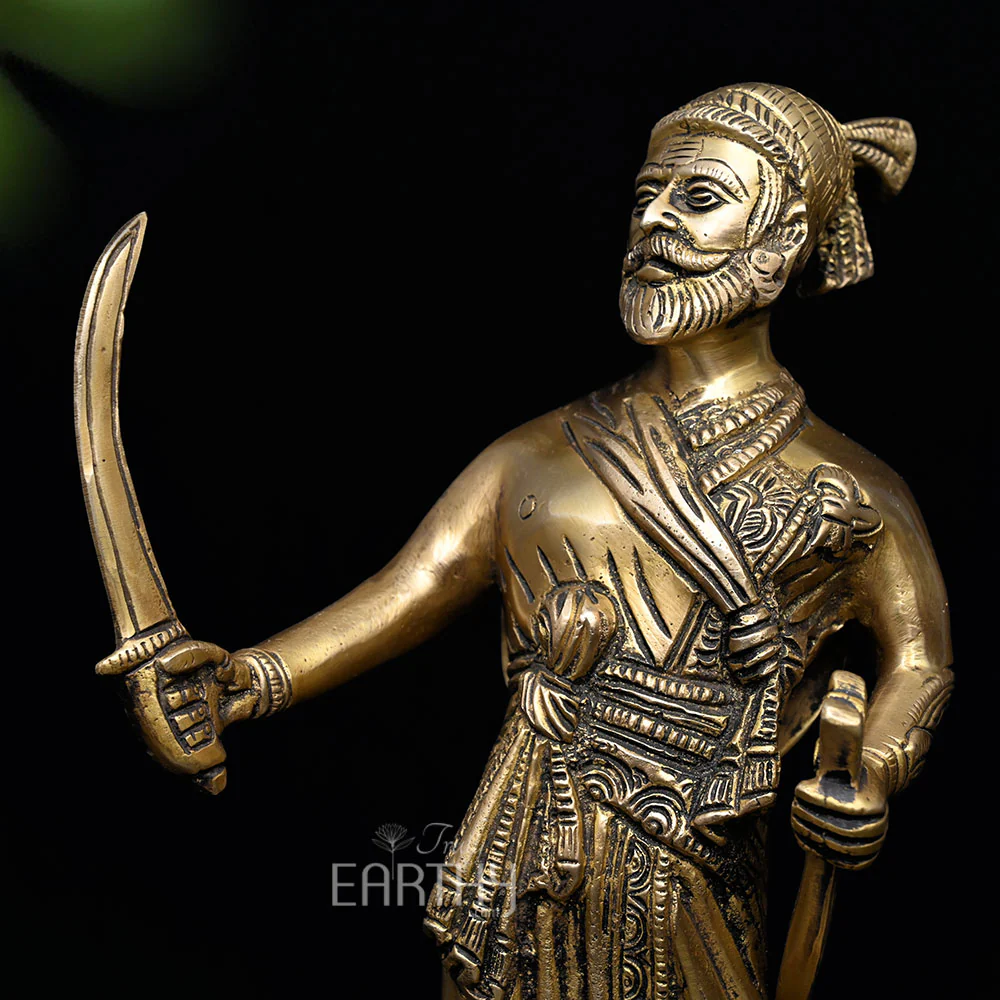 Chhatrapati Shivaji Maharaj - The Fearless Maratha Warrior | Brass Statue - Image 5