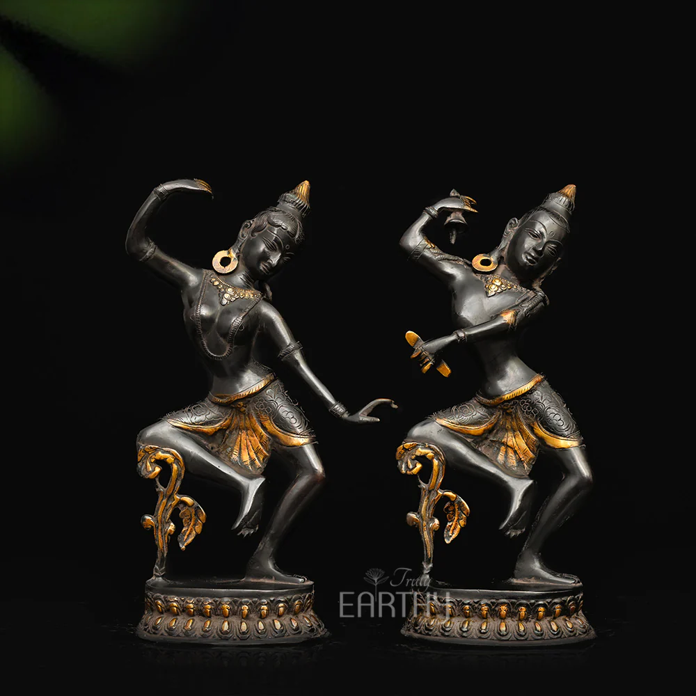 Brass Dancing Shiva Parvati