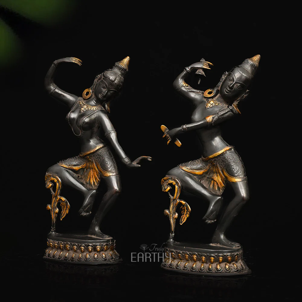 Brass Dancing Shiva Parvati - Image 4