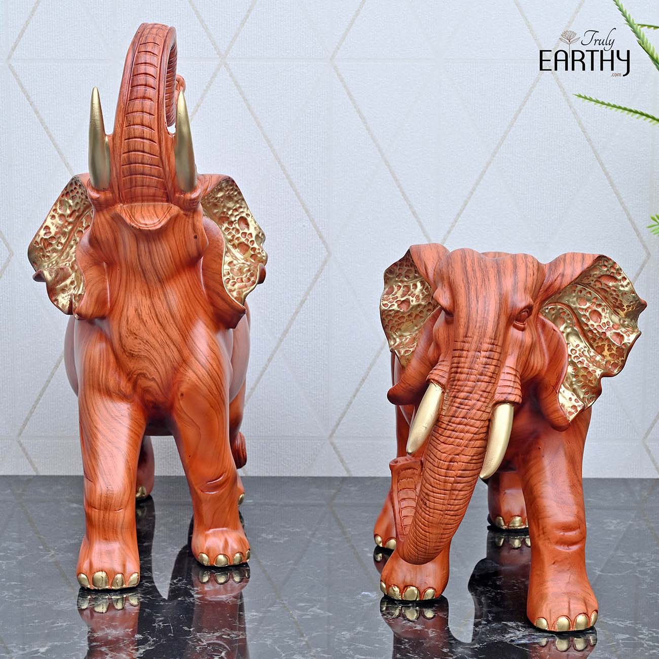 Elegant African Elephant Pair - Set of 2 - Image 10