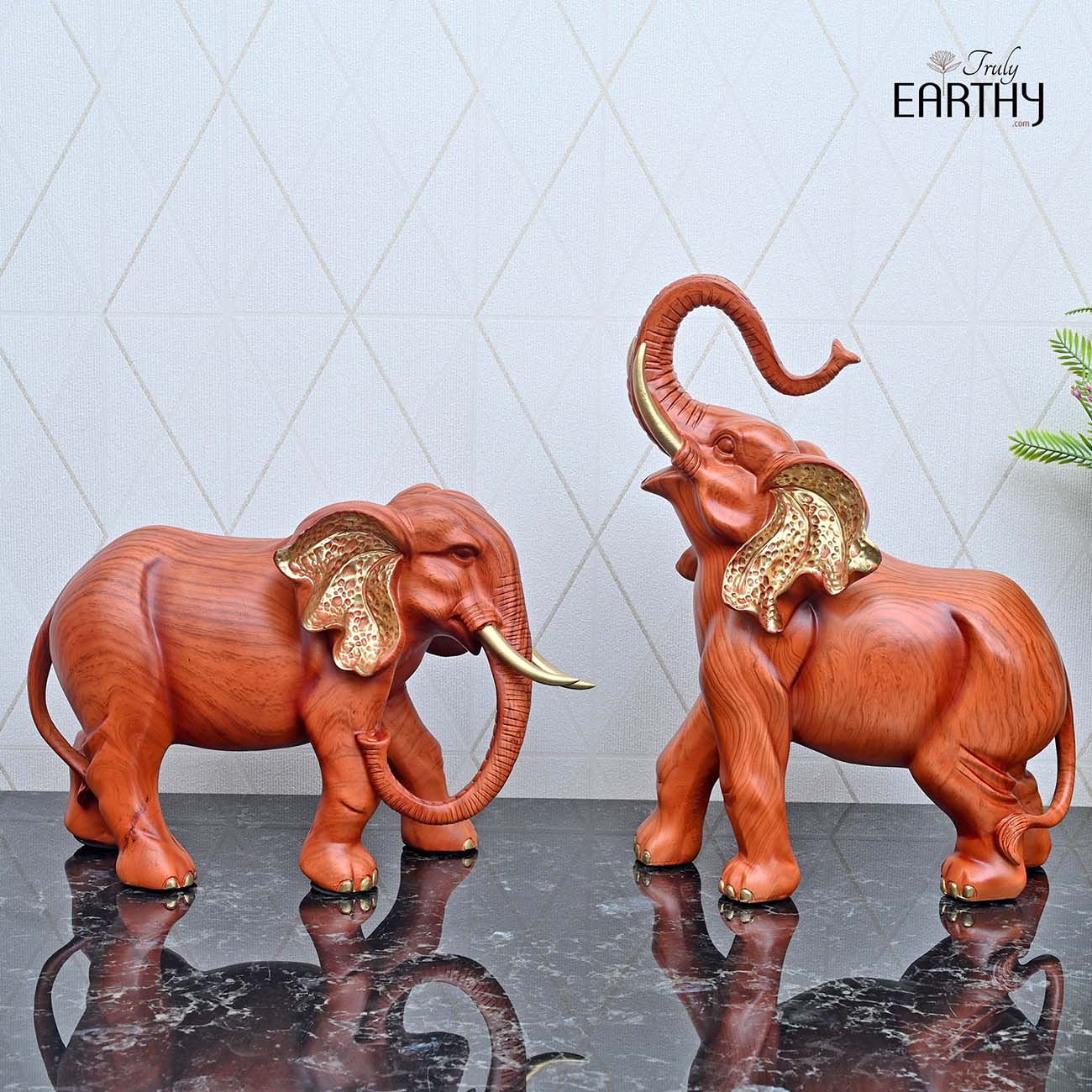 Elegant African Elephant Pair - Set of 2 - Image 3