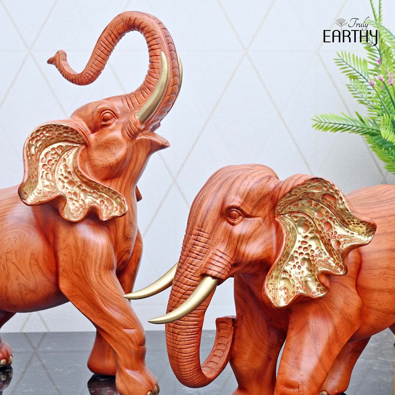 Elegant African Elephant Pair - Set of 2 - Image 5