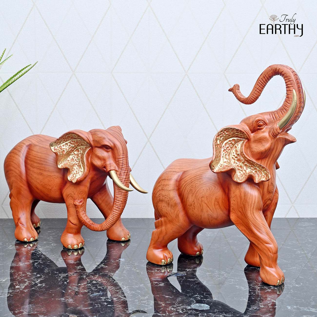 Elegant African Elephant Pair - Set of 2 - Image 7