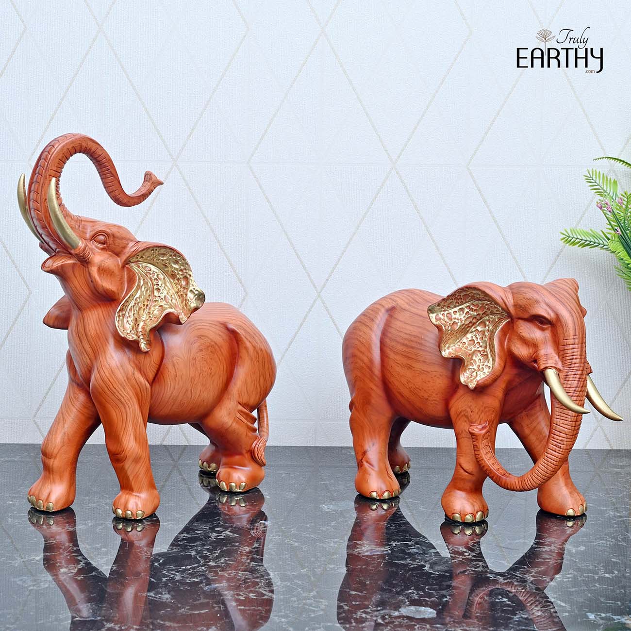 Elegant African Elephant Pair - Set of 2 - Image 8