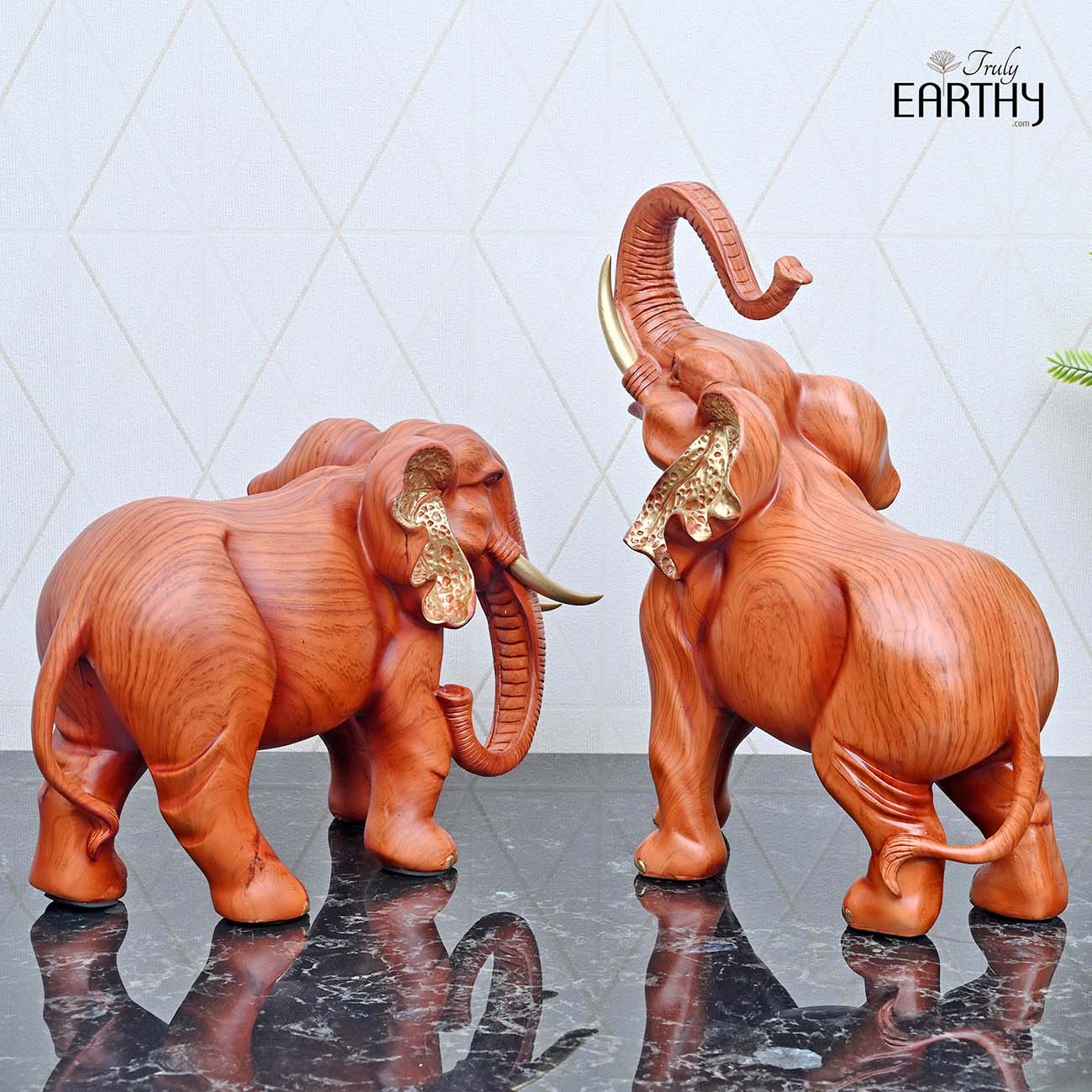 Elegant African Elephant Pair - Set of 2 - Image 9