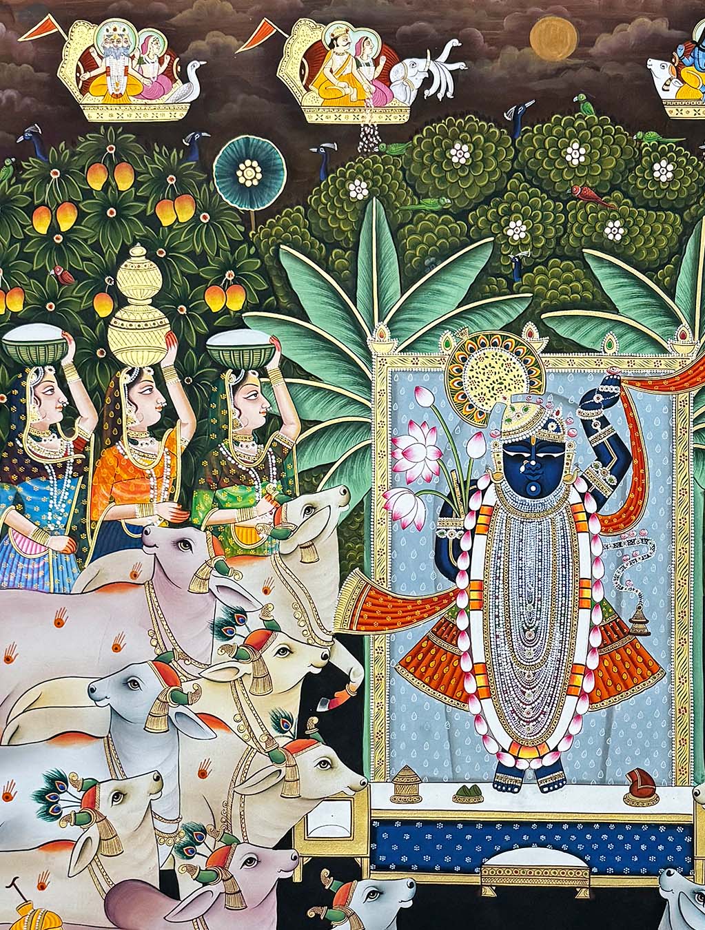 Fine Gopashtami - Handmade Pichwai Painting (Unframed) - Image 5