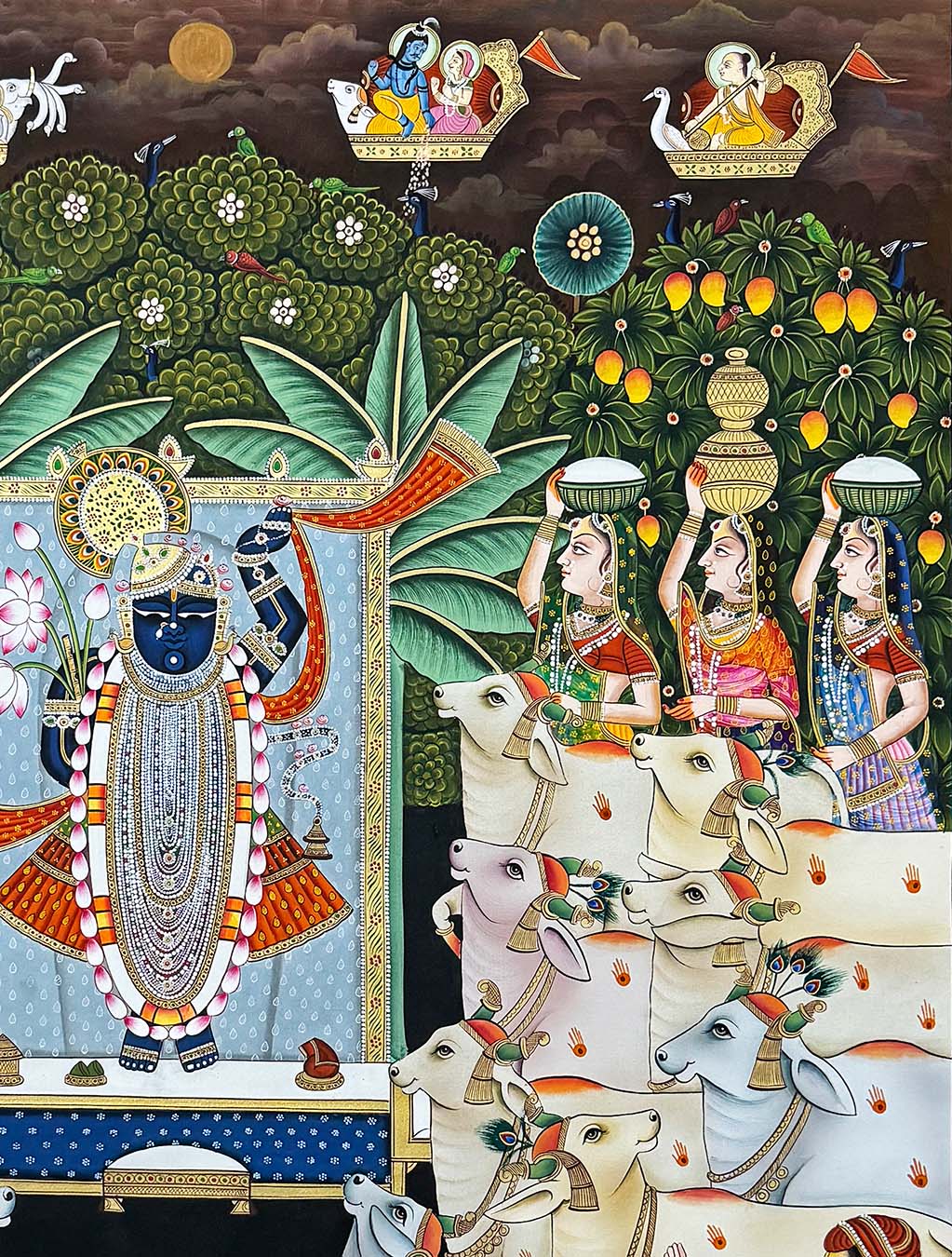 Fine Gopashtami - Handmade Pichwai Painting (Unframed) - Image 6