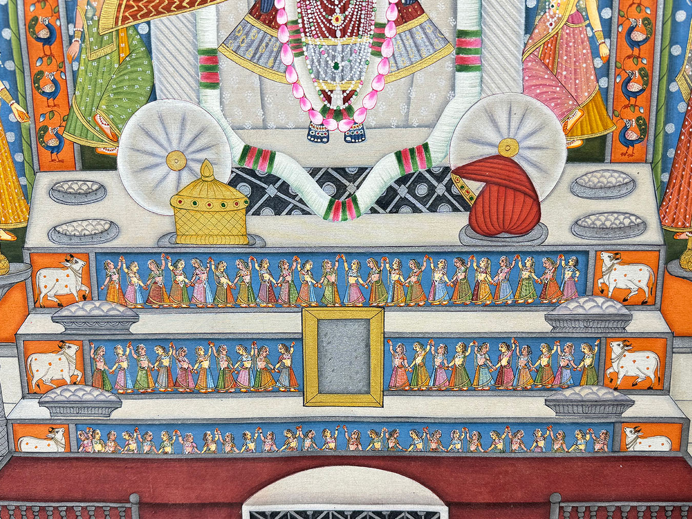 Fine Pichwai Painting (Unframed / 147.3 x 86.3 cm) - Image 3