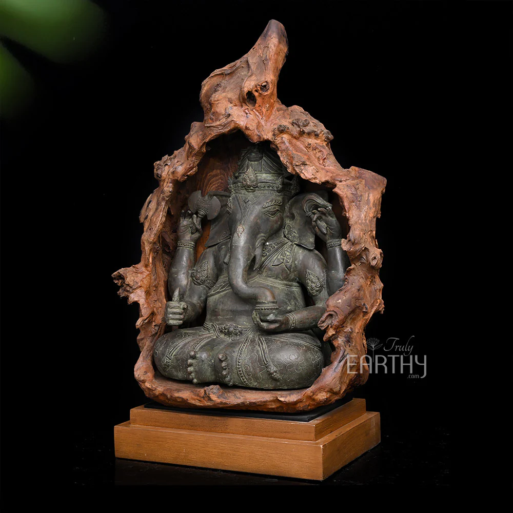 Ganesha Sculpture (Bronze / Wooden) - Image 3