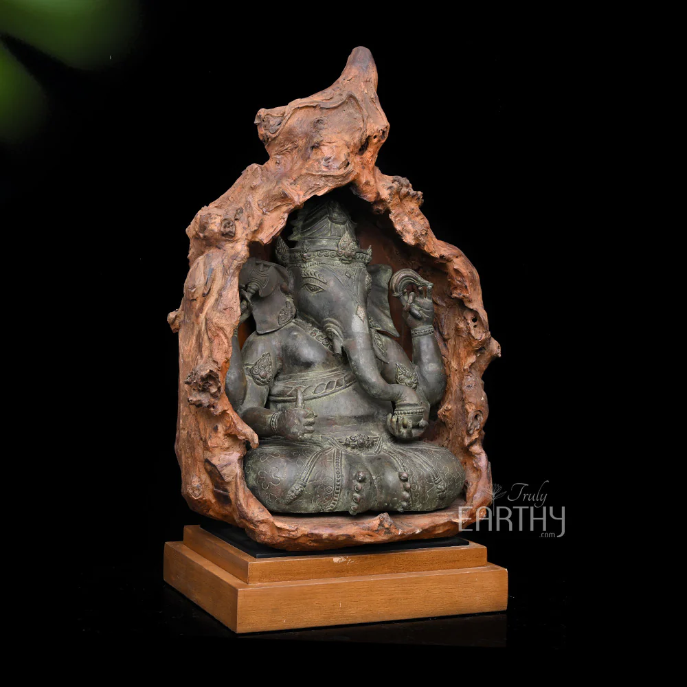 Ganesha Sculpture (Bronze / Wooden) - Image 4