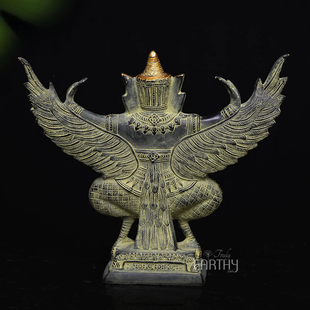 The Majestic Garuda - Brass Sculpture - Image 5