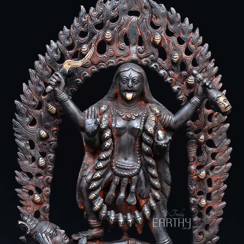 Goddess Kali In Brass (6 kg) - Image 2
