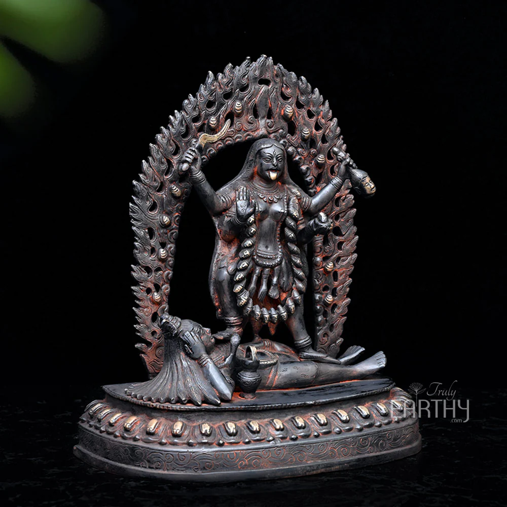 Goddess Kali In Brass (6 kg) - Image 3