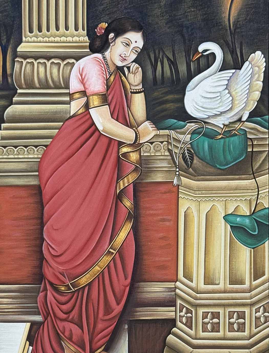 Hans Damayanti - Handmade Miniature Painting - Image 2