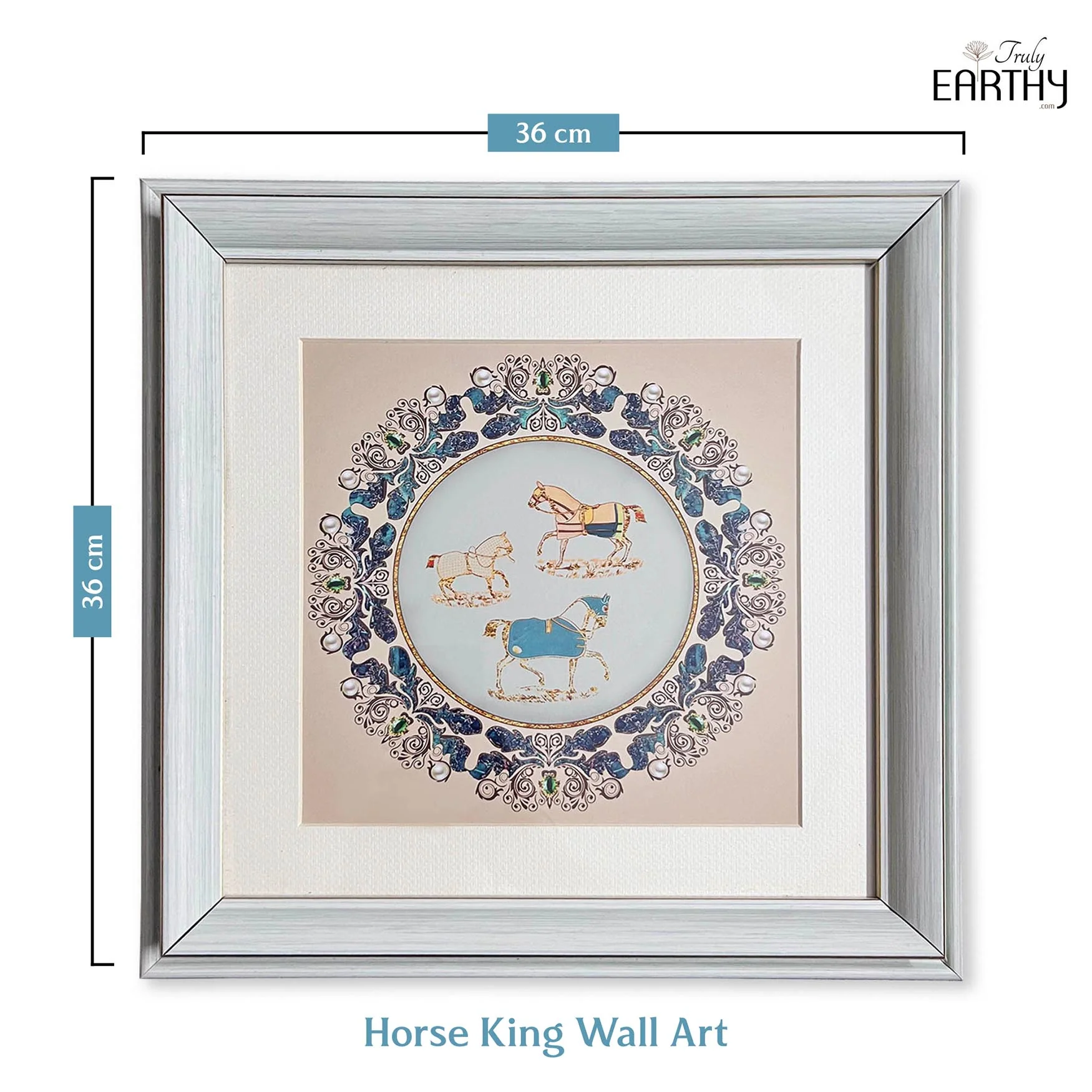 Horse King Korean Fine Paper Print (Framed - 14 x 14 inches) - Image 3