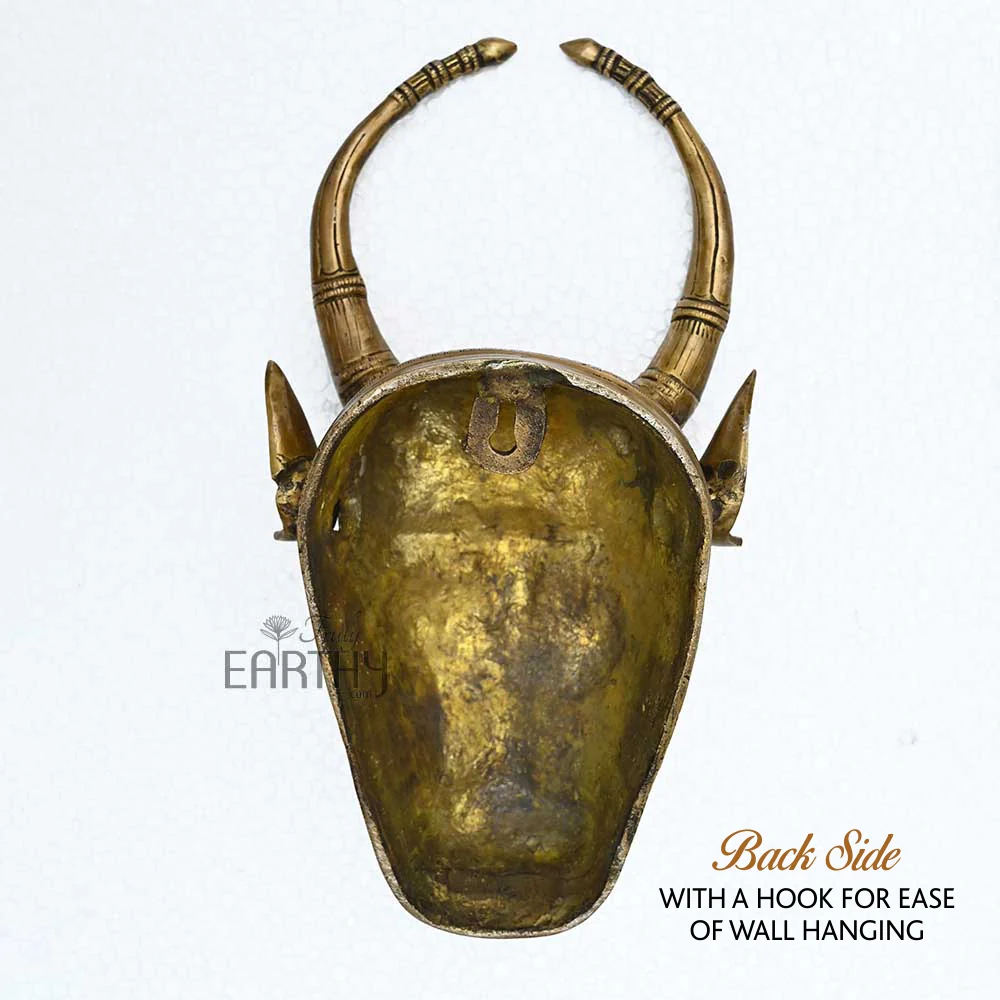 Indian Brass Cow Head Wall Hung (3 Kg / 30.9 Cm) - Image 6