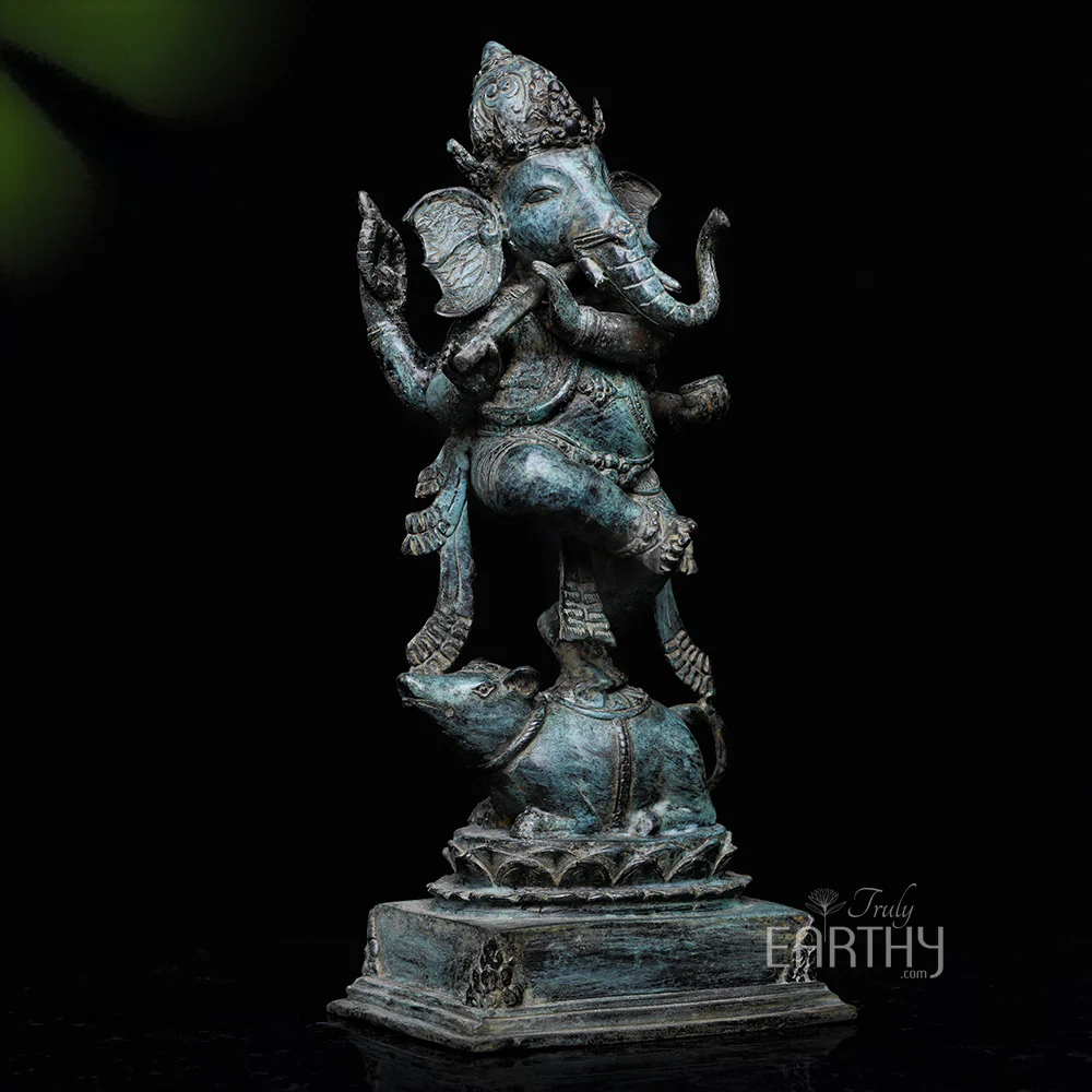 Indonesian Bronze Dancing Ganesha - Image 4