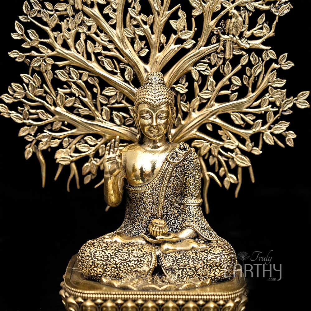 Intricate Superfine Brass Lord Buddha (16 cm) - Image 2