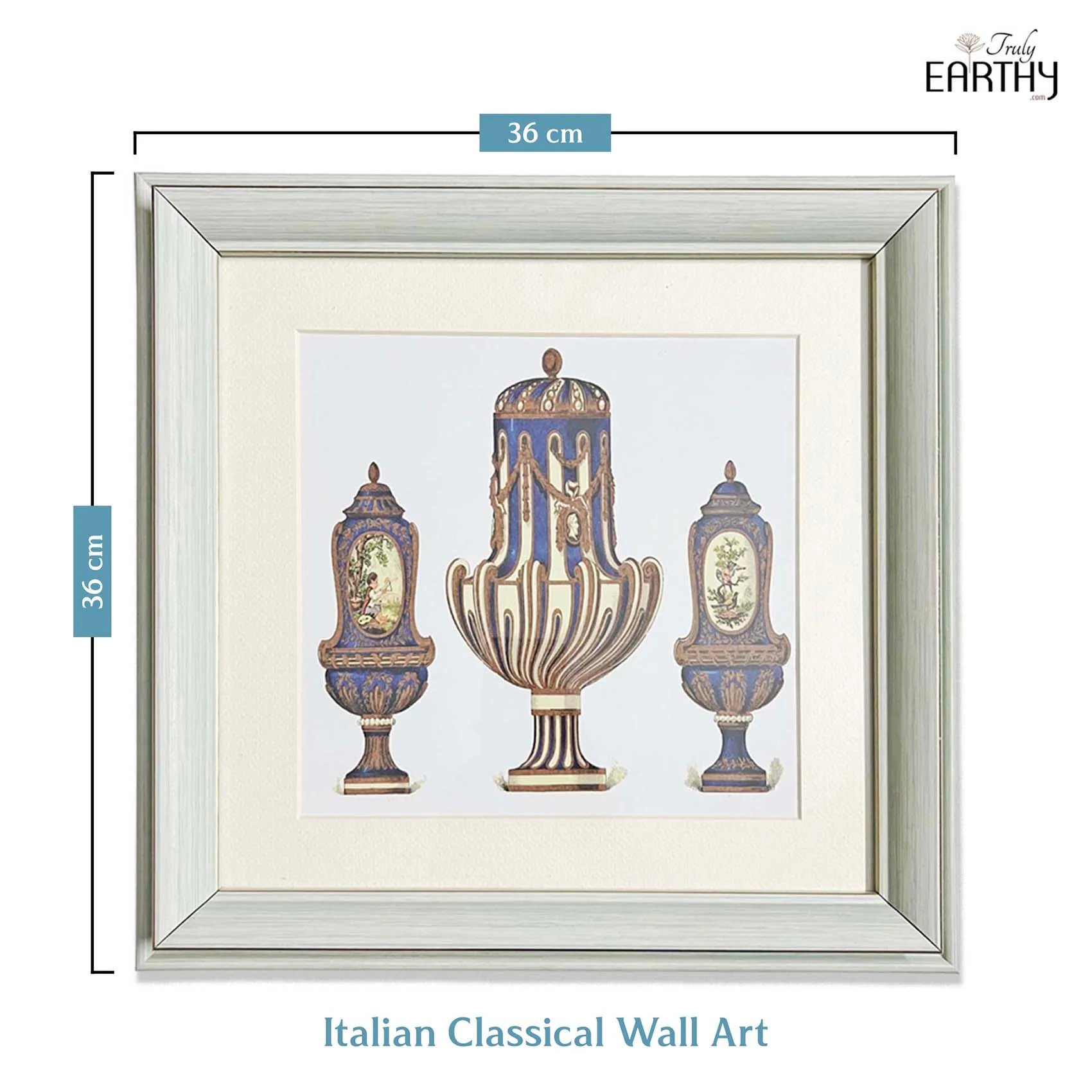 Italian Classical Korean Fine Paper Print (Framed - 14 x 14 inches) - Image 3