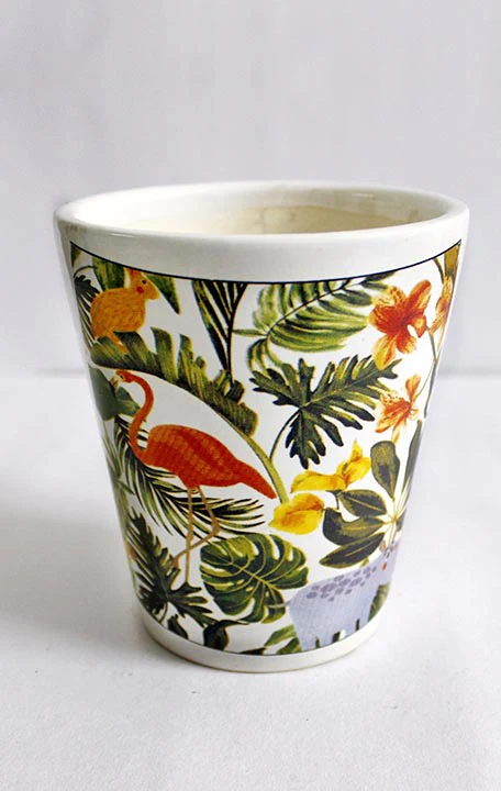 Jungle Themed Ceramic Planter (without Plant) - Image 3