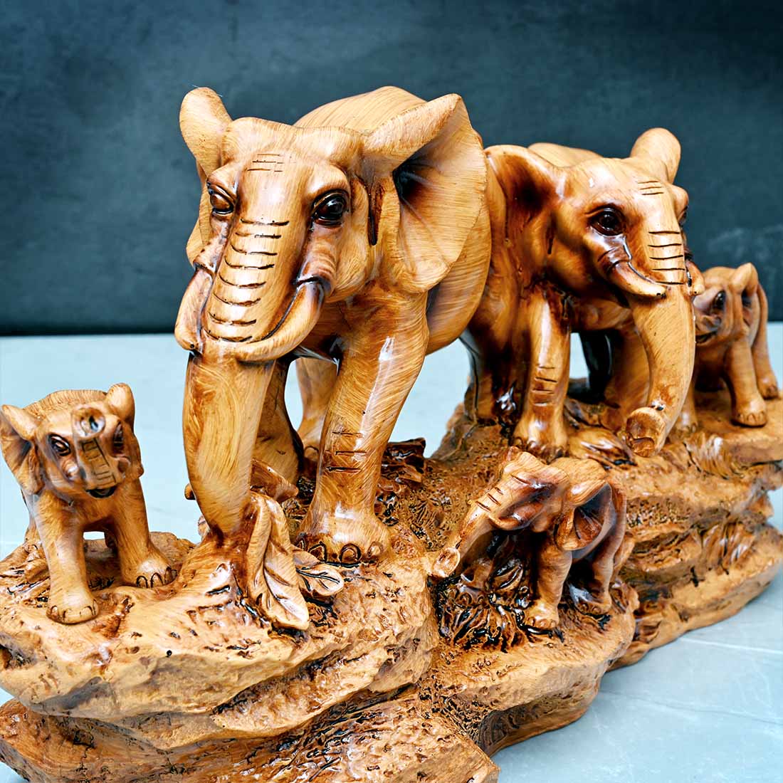 Life of Elephants Sculpture - Image 4