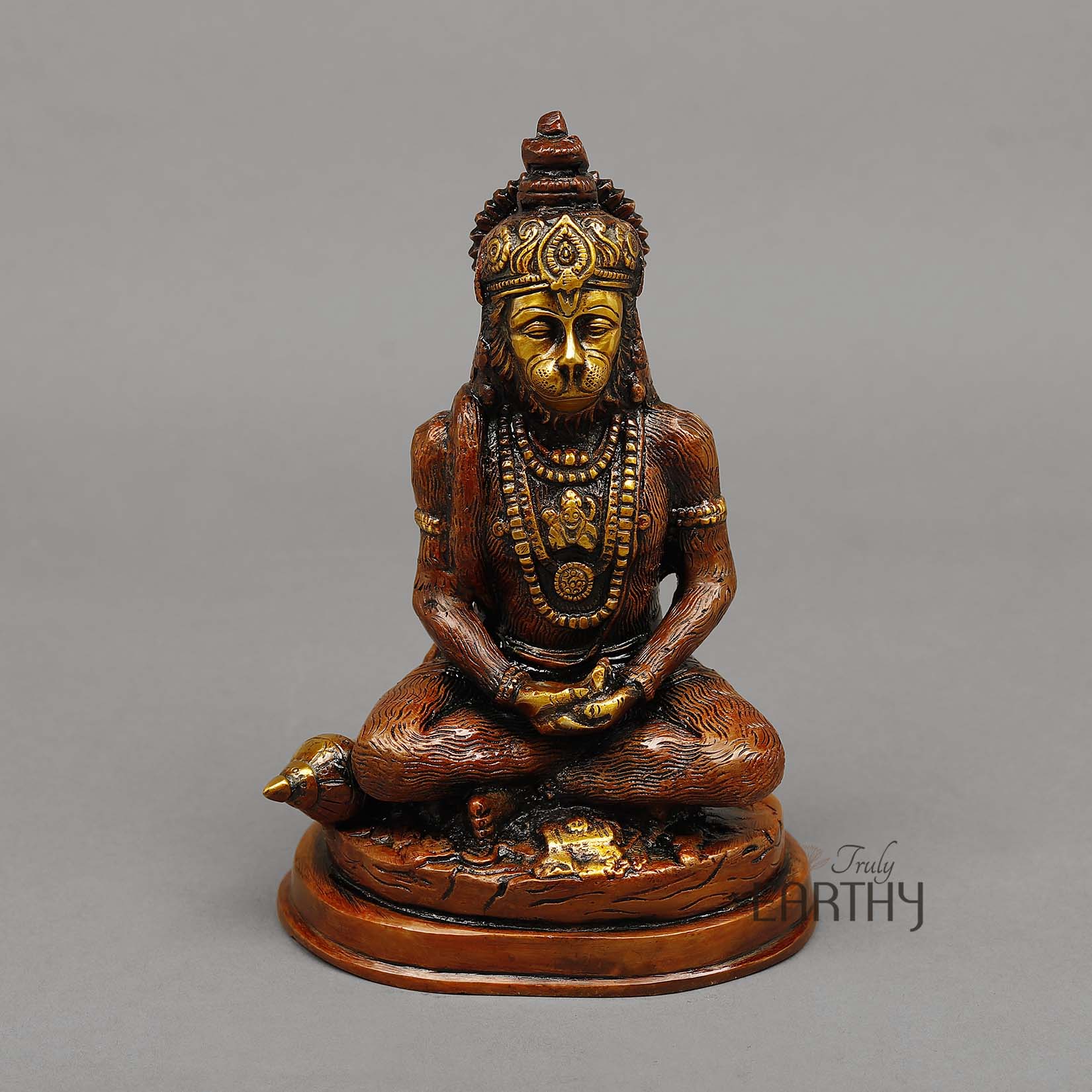 Lord Hanuman as Yogachara in Brass (18.7 cm) - Image 6