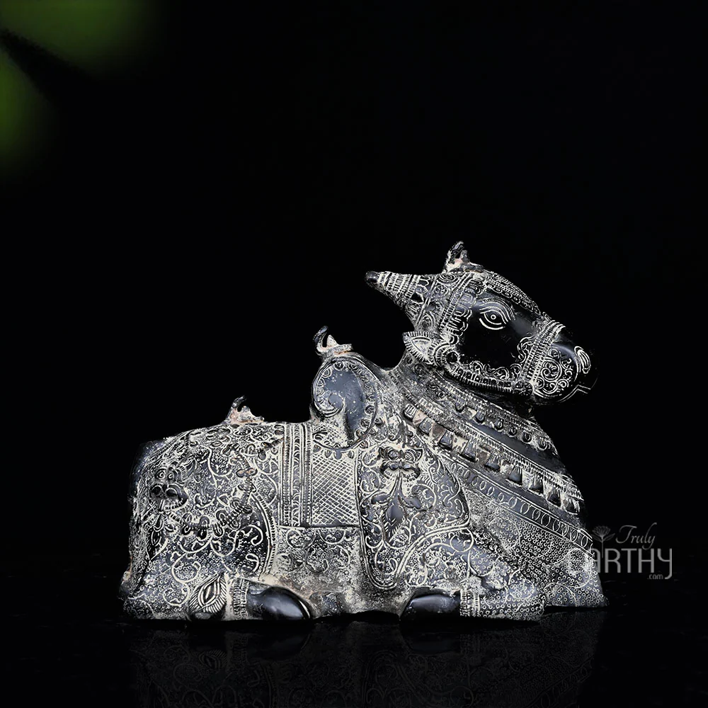 Nandi Antique Black Brass Sculpture
