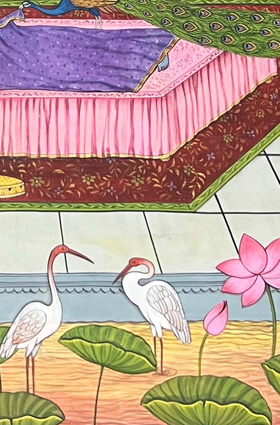 Mangla Darshan - Handmade Pichwai Painting (Unframed / 106.6 x 170.1 cm) - Image 3