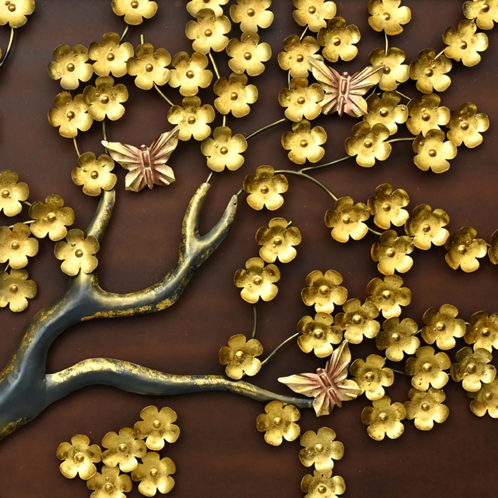 Metal Tree Wall Art with Lights (4 Feet) - Image 3