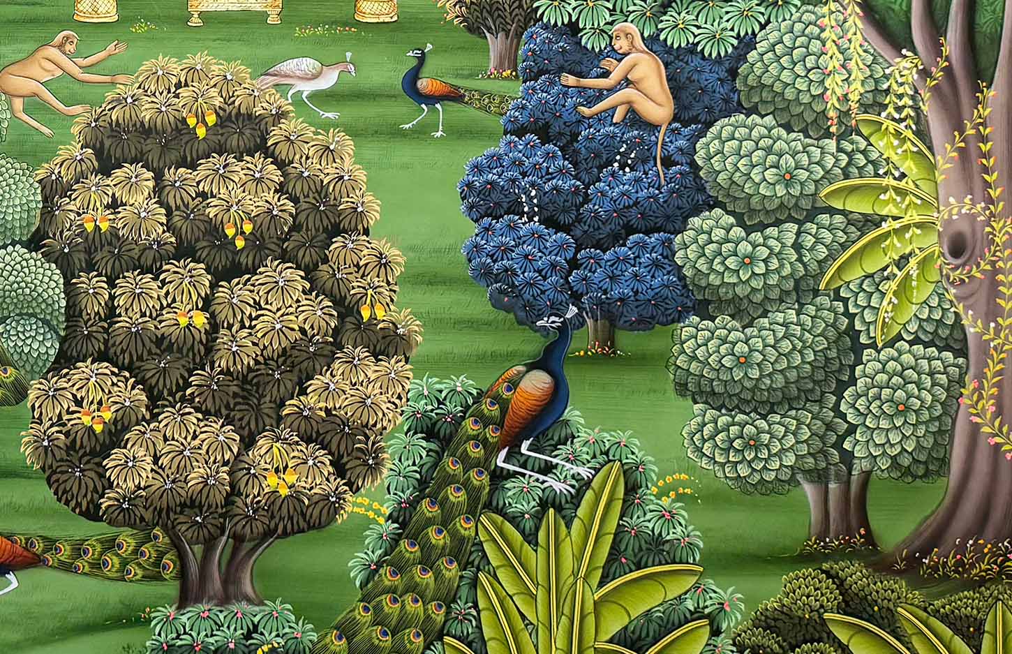 Nidhi Van - Handmade Pichwai Painting (Unframed / 121.9 x 76.2 cm) - Image 5